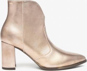 Nero Giardini Womens Metallic Western Ankle Boot In Gold