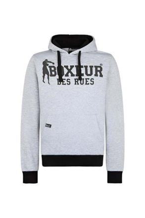 Boxeur Des Rues Kapuzenpullover BOXEUR DES RUES BOXEUR DES RUES Kapuzenpullover Hoodie Sweatshirt, Herren, Gr. XL, grau, Obermaterial: 70% Baumwolle CO. 30% Polyester