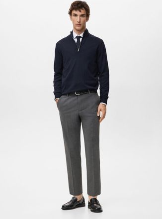 Mango Pantaloni Bologna cropped slim-fit grigio - Uomo - 44 - MANGO MAN