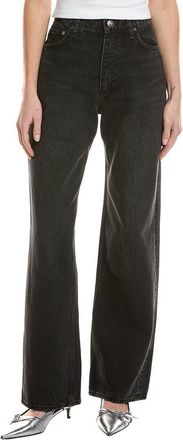 Rag & Bone Shea High-Rise Full Black Stone Relaxed Straight Jean