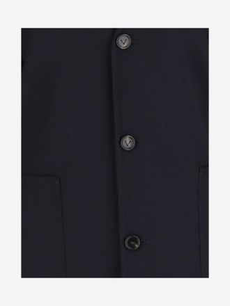 Bottega Veneta Womens Cardigan Wool-Cashmere Navy Sweater