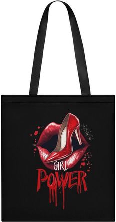 Generic Lady Power Womens Tote Casual Shopping Bag Lightweight Shoulder Bags Hobos Handbag for Work Travel Daily 35x40cm