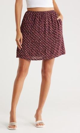 Melrose and Market Flounce Skirt in Burg- Coral Dye Geo at Nordstrom Rack, Size Xx-Small