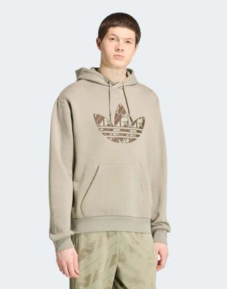 adidas Originals Mono - Felpa con cappuccio argento graniglia
