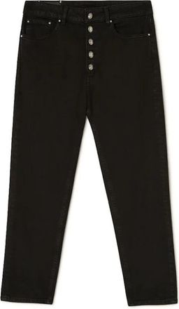 Dondup Zwarte Stretch Denim Cropped Jeans - Dames - Cropped Jeans - Zwart - W24 - Denim - Jeans
