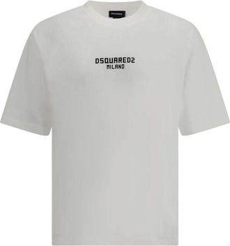 Dsquared2 Milano T-shirt - Heren - T-shirts - Wit - L - Katoen - Tops