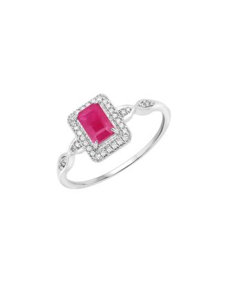 Diana M. Jewels Fine Jewelry 14K 0.75 Ct. Tw. Diamond & Ruby Ring