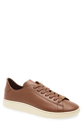 Valentino Garavani Calfskin Leather Sneaker in Brown Multi at Nordstrom, Size 12Us