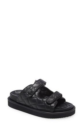Kurt Geiger Orson Box Quilt Slide Sandal in Black at Nordstrom Rack, Size 10.5