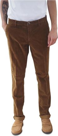 Mason's Velvet Broek - Heren - Slim Fit Broeken - Bruin - L - Katoen - Broeken
