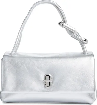 Marc Jacobs The Mini Dual Metallic Leather Handbag in Silver at Nordstrom