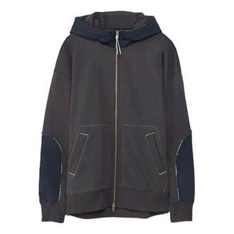 Converse Mens Converse x Paria Farzaneh Crossover Splicing Hooded Zipper Jacket Blue 10022623-A01