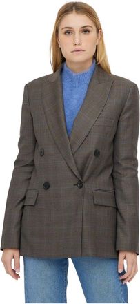Erika Cavallini Semi Couture Blazerjas - Dames - Blazers - Grijs - M - Wol - Jassen