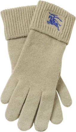 Burberry Ribbed Cuffs Cashmere Gloves, Size S/M