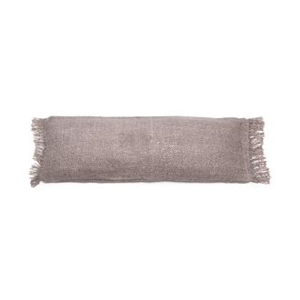 Bazar Bizar Funda de coj&iacute;n de algod&oacute;n en gris 35x100x10 cm