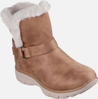 Skechers Womens Skechers Easy Going Dreamers Move Textile Womens Chestnut Winter Ankle Boots - Brown - Size: 4