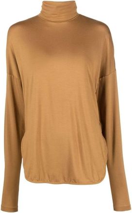 Eleventy Turleneck Trui met Lange Mouwen - Dames - Coltruien - Bruin - L - Truien & Vesten