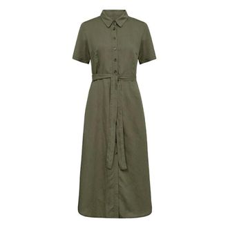 Part Two Shirt Dresses, female, Green, Size: 2XS Elegant Linen Dress