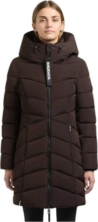 Khujo Kiera 2-in-1 Quilted Coat - Dames - Mantels - Bruin - Maat: M Fleece