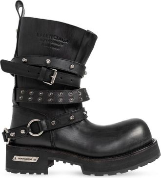 Balenciaga Venom City leren platformschoenen - Heren - Hoge Laarzen - Zwart - 40 EU - Leer - Schoenen