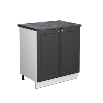 Vicco Armario Bajo Para Fregadero Fame-line, Antracita-oro, 80 Cm, Et Antracita Vicco