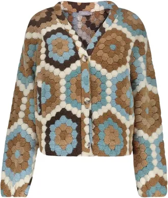 Geisha Truien & Vesten, Dames, Veelkleurig, 2Xl, Polyester, Geisha vest met grafisch dessin - 65620-20