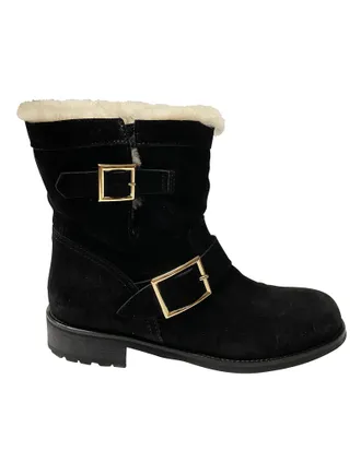 Jimmy Choo London Jimmy Choo Youth II Laarzen in Zwart Su&egrave;de