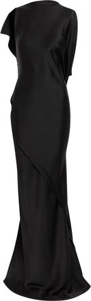 Victoria Beckham Kira Draped Satin-crepe Gown - Black - 10 (UK10 / S)