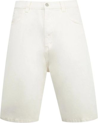Carhartt Work in Progress Heren Shorts met Rits en Vijf Zakken - Heren - Denim shorts - Wit - XS - Korte Broeken