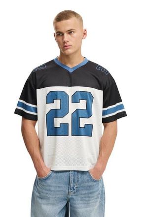 Cotton On Mens Football Jersey in True Navy Ecru 22 at Nordstrom, Size X-Large