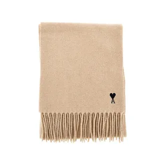 Ami Ami de Coeur embroidery wool scarf Man One Size
