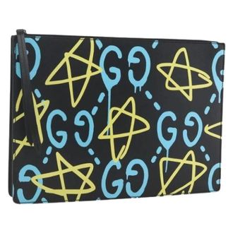 Gucci Pre-owned Clutches, female, Black, Size: ONE SIZE Pre-owned Vintage Leather Clutch