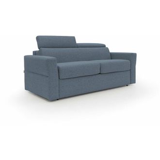 Divani.Store Divani.store - Avalon Divano letto con materasso H18 200 cm (mat. 140x197 cm) blu