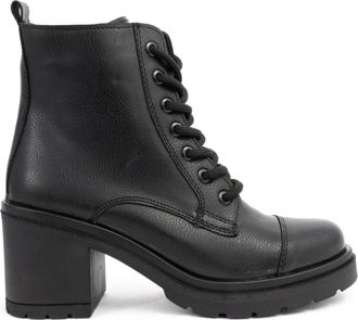 Endless Eindeloze veter-enkellaarsjes - Dames - Veterlaarzen - Zwart - 39 EU - Schoenen