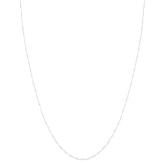 Pompeii3 10k White Gold 1-millimeter Singapore Chain (18-inch)