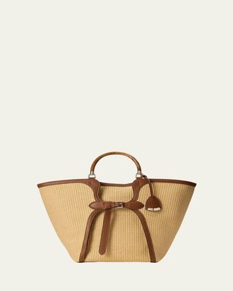Ralph Lauren Collection The Ralph Large Raffia Tote Bag