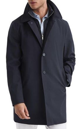 Reiss Perrin Slim Fit Raincoat with Removable Gilet Insert in Navy at Nordstrom Rack, Size X-Large