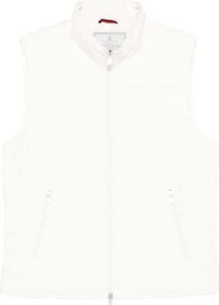 Brunello Cucinelli Bodywarmer met ritszak - Wit