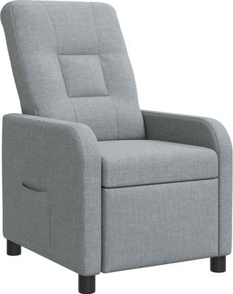 vidaXL Recliner Gris Claro Tela Vidaxl