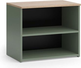Vicco Mueble Bajo Para Tv Wido, Verde, 60 X 50 Cm Con 2 Compartimentos, Vicco