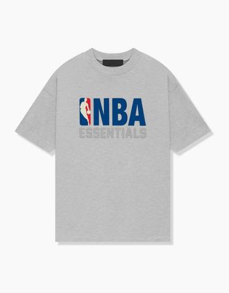 Fear of God Womens Fear of God Essentials x NBA Tee Light Heather - Grey - Size: 10/8