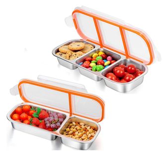 OEM Un Juego De Dos Loncheras Reutilizables De Acero Inoxidable