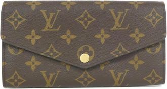 Louis Vuitton Marron Rose Ballerine Coated Canvas Long Wallet (Bi-Fold) (Pre-Owned)