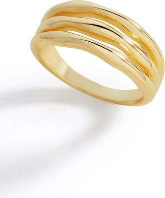 Mint & Lily Gold Triple Ring in 18K Gold Over Sterling Silver at Nordstrom, Size 11