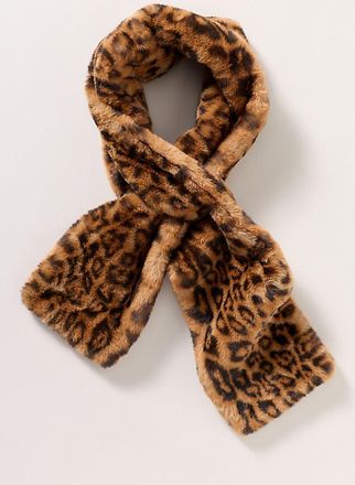 Apparis Kai Faux Fur Leopard Scarf