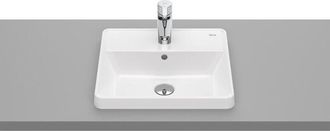 Roca Roca - Lavabo Para Encimera Con Orificio Para Grifer&iacute;a Square The Gap Medidas: 420x390x130 Mm