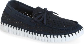 Ilse Jacobsen Tulip Print Sailor Shoe in Dark Indigo at Nordstrom, Size 40
