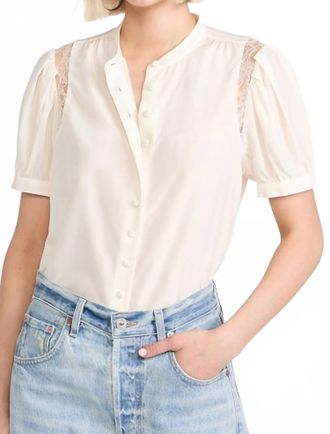 Frame Denim Petra Blouse In Cream