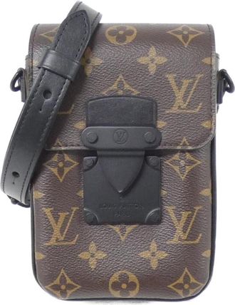 Louis Vuitton Black Marron Coated Canvas Shoulder Bag (Pre-Owned)
