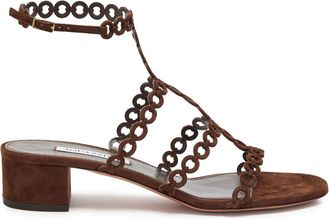 Aquazzura Aquazzura Infinity 35 Suede Sandals - Brown - 38 (IT38 / UK5)